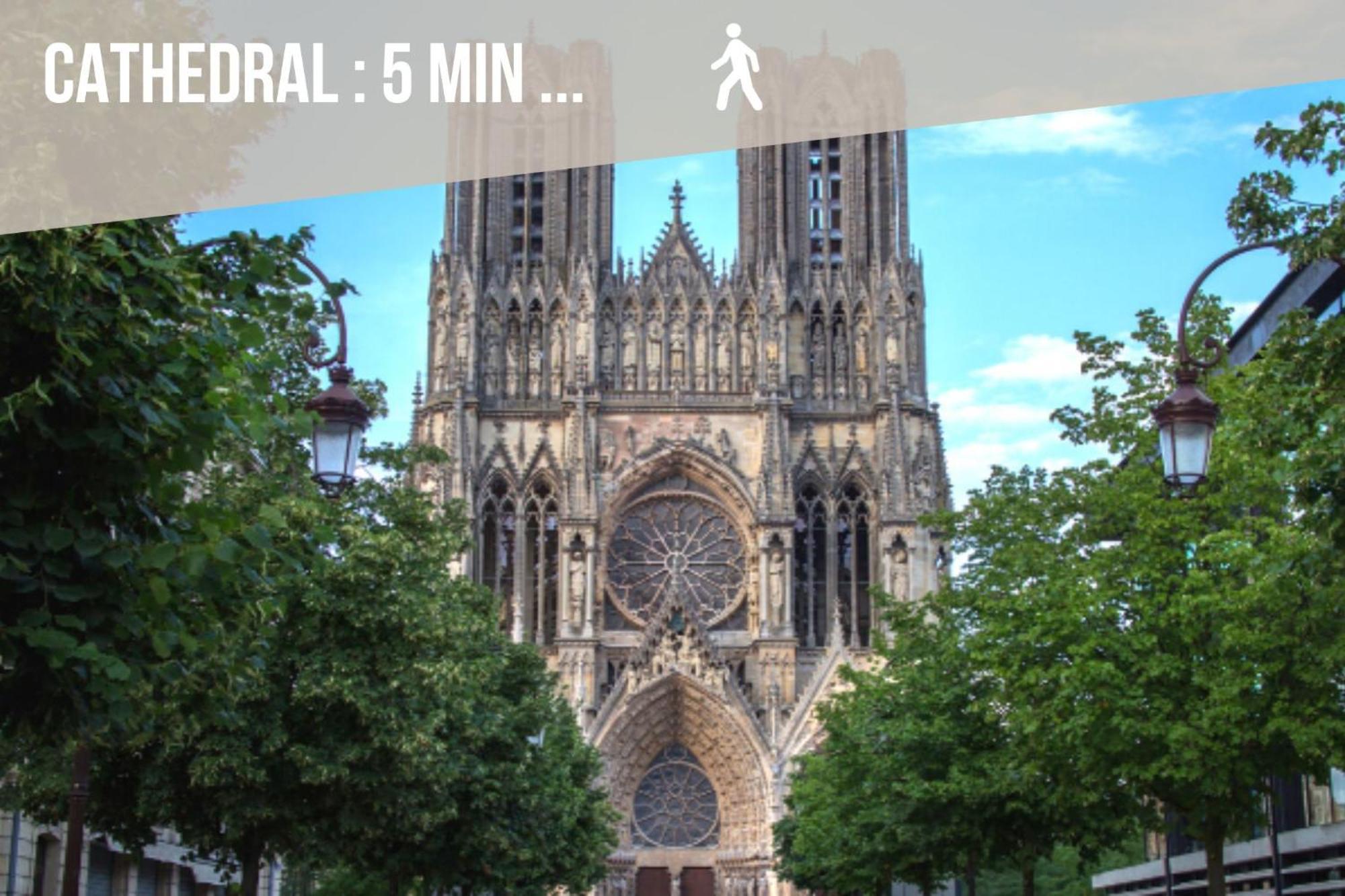 Centre - Parking - Cathedrale Apartman Reims Kültér fotó